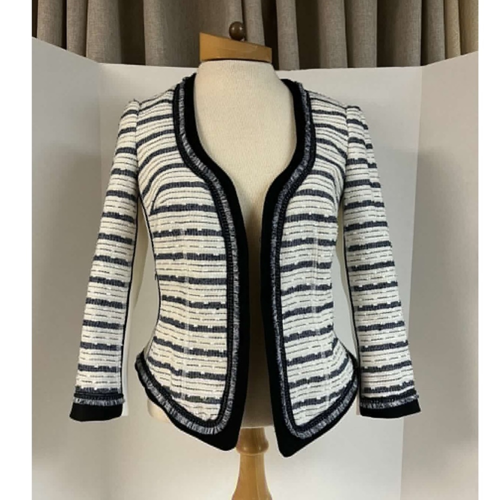 NWOT WHBM Women’s Navy, Ivory Blazer Jacket